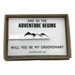 Mountain Tie Bar, And so the adventure begins -Groomsman Proposal