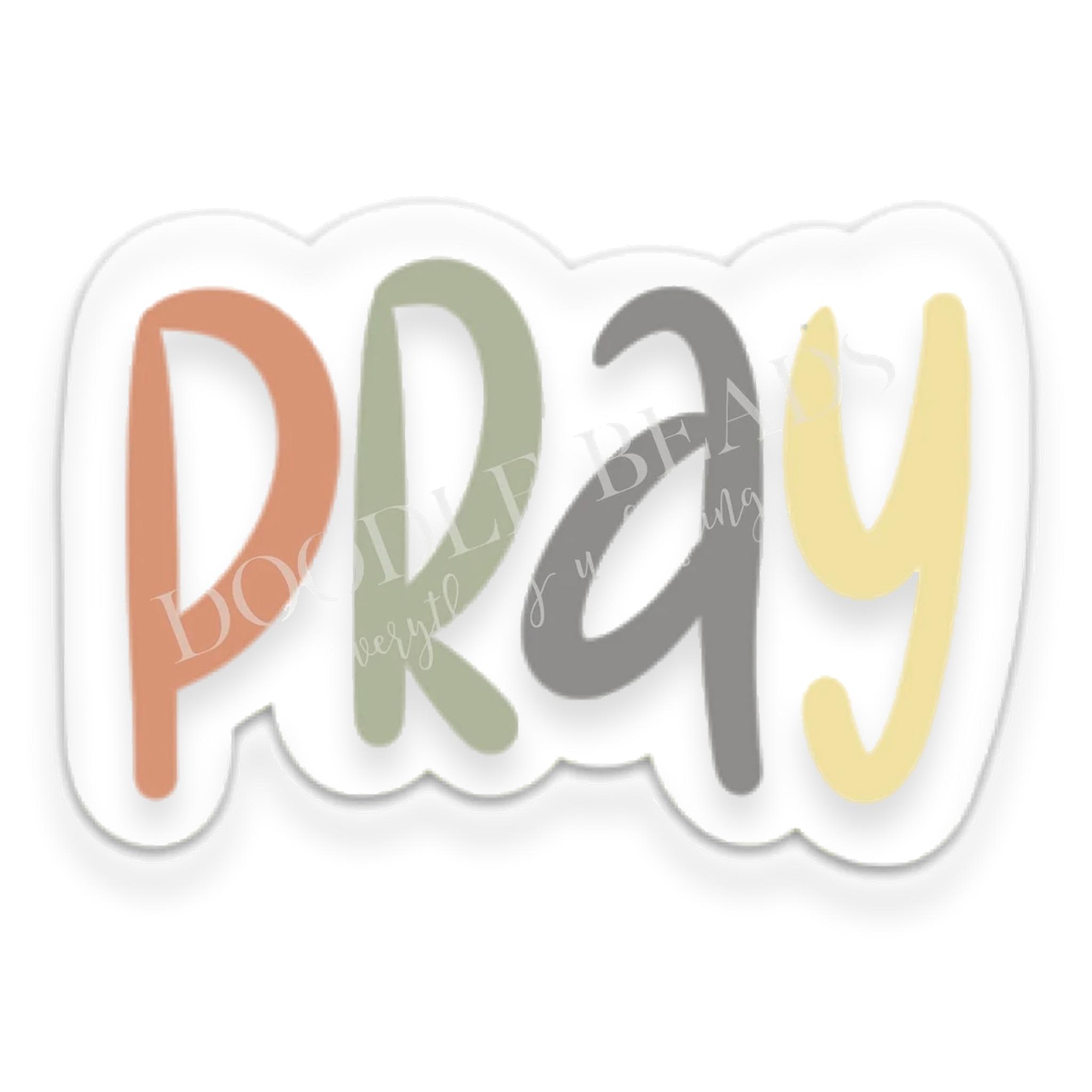 Pray Vinyl Sticker | DoodleBeads